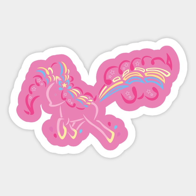 Tribal Pony - Rainbow Power Pinkie Pie Sticker by Alaina Williams